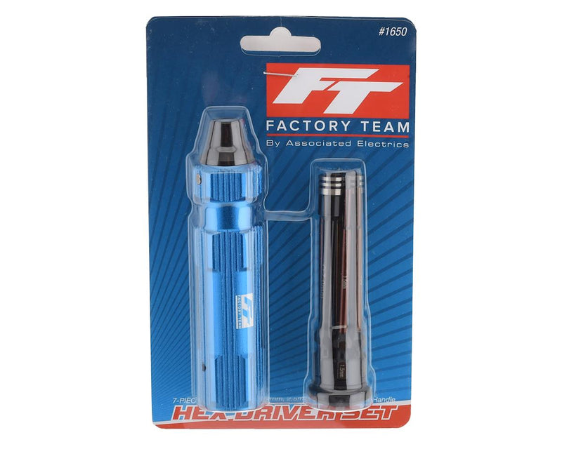 1650 Team Associated Factory Team 7 Piece 1/4” Drive Metric Hex Driver Set w/Handle