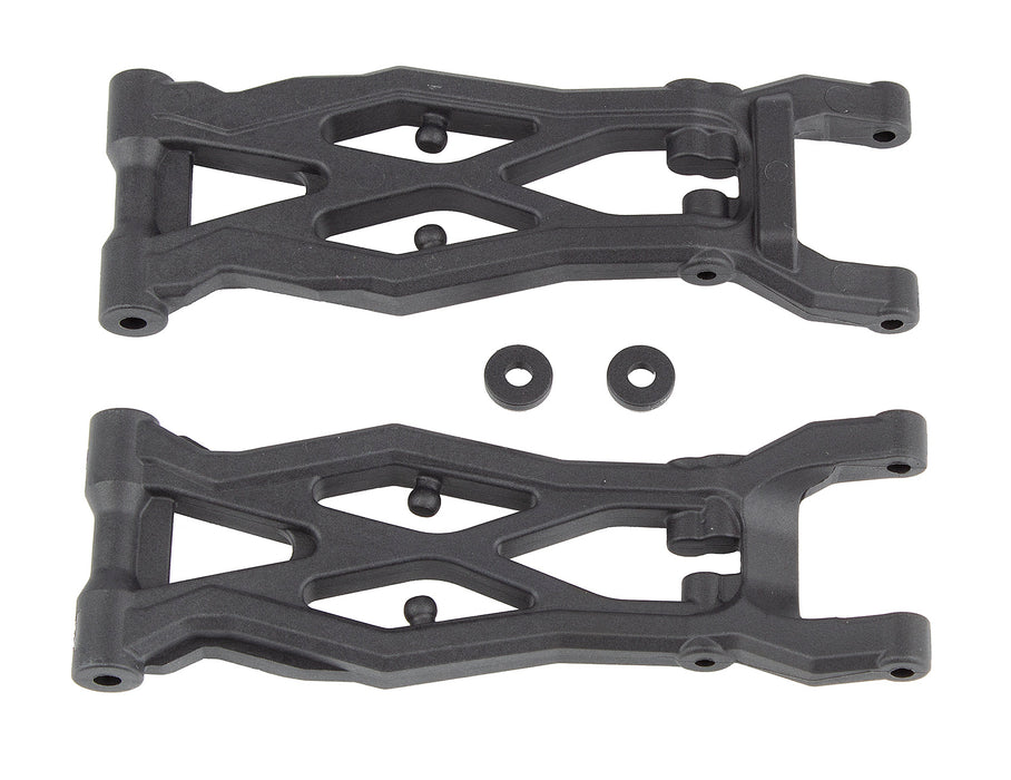 71141 ASC71141 Team Associated RC10T6.2 FT Rear Suspension Arms, Gull Wing Carbon