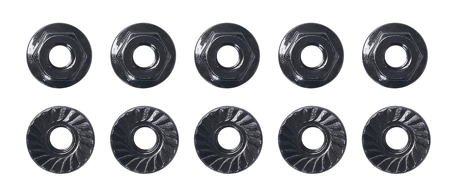 91150 Team Associated M4 Low Profile Serrated Steel Wheel Nuts (10 Pcs.)