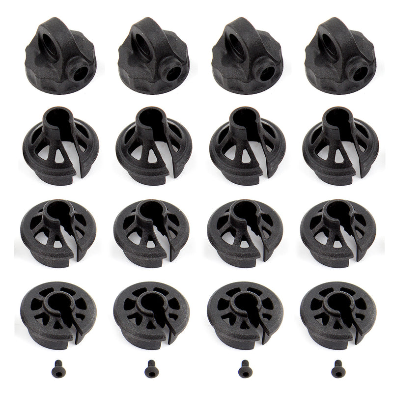91814 Team Associated RC10B6.1 Shock Caps/Spring Cups