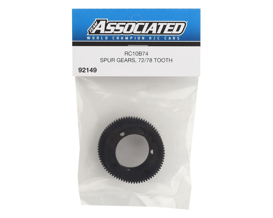 92149 Team Associated RC10B74 Center Differential Spur Gear Set (72T & 78T)