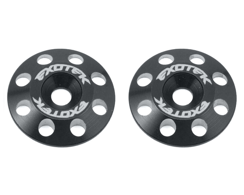 1678BLK - Exotek Flite V2 16mm Aluminum Wing Buttons (2) (Black)
