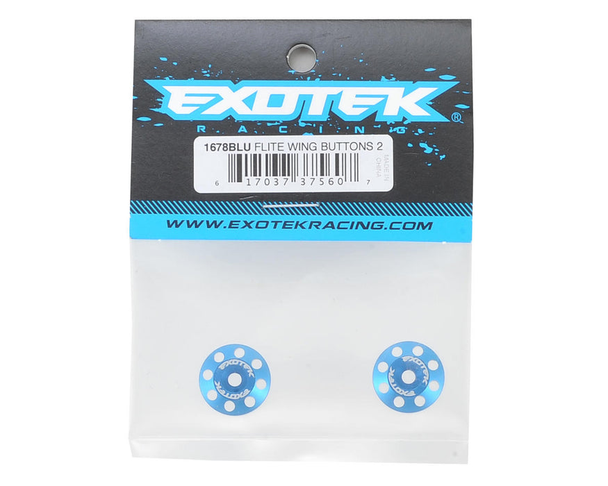 1678BLU - Exotek Flite V2 16mm Aluminum Wing Buttons (2) (Blue)