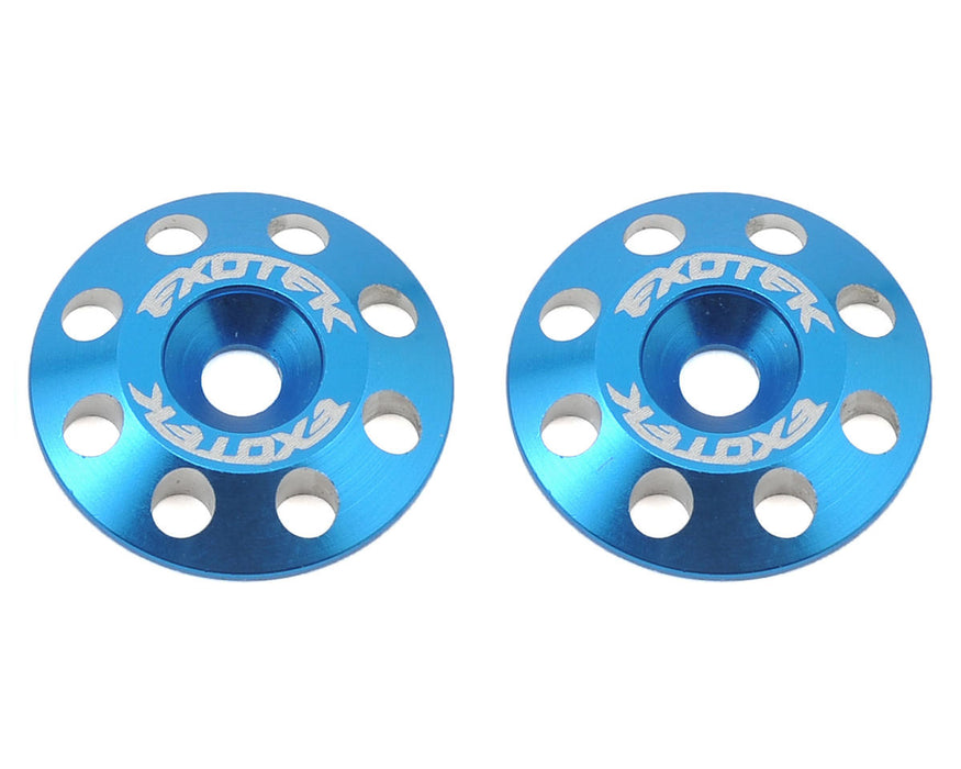 1678BLU - Exotek Flite V2 16mm Aluminum Wing Buttons (2) (Blue)