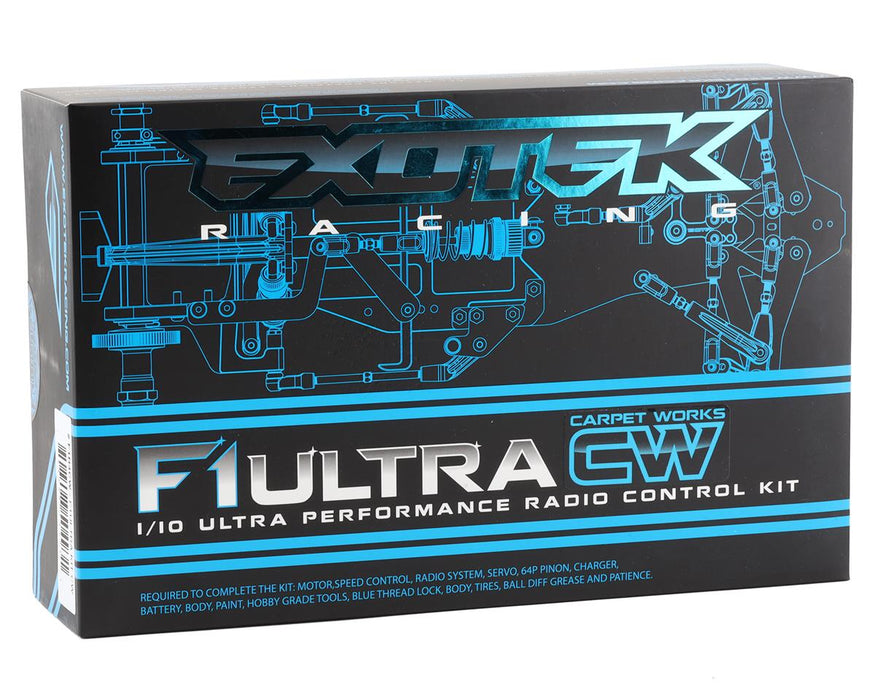 F1R4CW - Exotek F1 Ultra 1/10 Formula Carpet Chassis Kit w/Carpet Works Conversion Kit