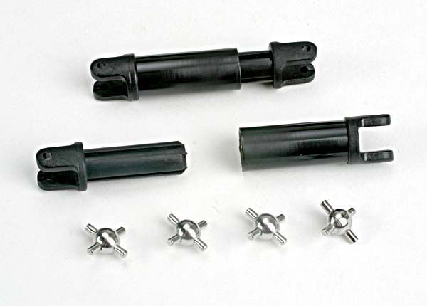 1651 - Traxxas Half-shafts (internal-splined (2)/external-splined (2))/ metal U-joints (4), Bandit