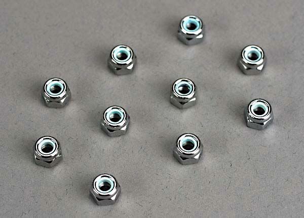 1747 - Traxxas Nuts, 4mm nylon locking (10)