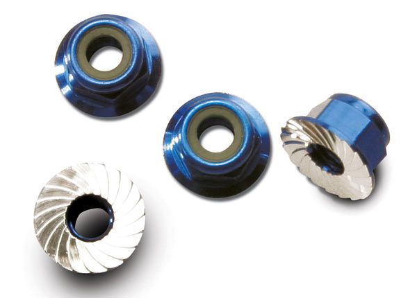 1747R Traxxas 4MM Flanged Nylon Locking Nuts