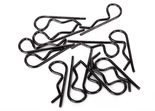 1834A - Traxxas Body clips, black (12) (standard size)