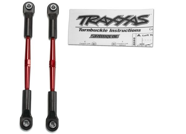 2336X - Turnbuckles, aluminum (red-anodized), toe links, 61mm (2) (assembled)
