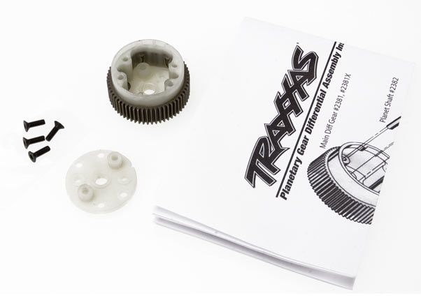 2381X Traxxas Main diff with steel ring gear/ side cover plate/ screws (Bandit, Stampede, Rustler)