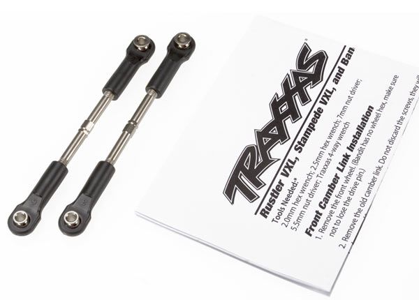 2445 - Turnbuckles, toe link, 55mm (75mm center to center) (2) (assembled with rod ends and hollow balls)