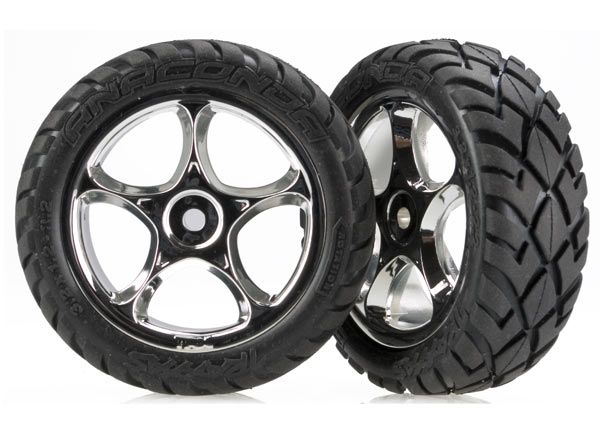2479R - Tires & wheels, assembled (Tracer 2.2' chrome wheels, Anaconda 2.2' tires with foam inserts) (2) (Bandit front)