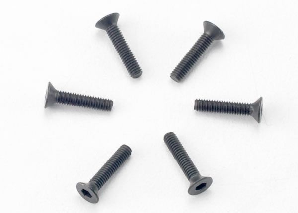 2526 Traxxas - Screws, 2.5x12mm countersunk machine (hex drive) (6)