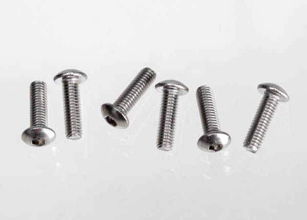 2577x Traxxas Screws, 3x10 button-head machine (Hex Drive) (Stainless steel) (6)