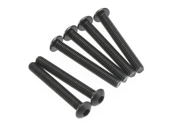 2591 Traxxas Screws, 3x23mm button-head machine (hex drive) (6)