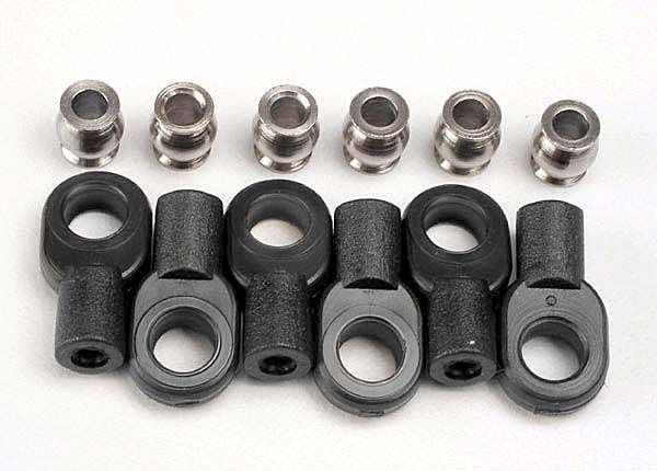 2742X - Traxxas Rod ends, short (6) / hollow balls (6)