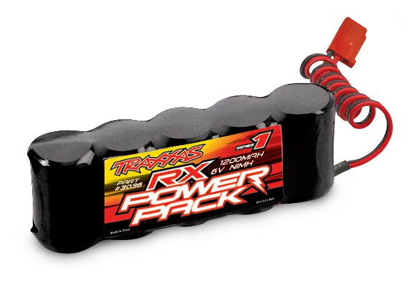 3036 - Traxxas Battery, RX Power Pack (5-cell flat style, NiMH, 1200mAh)