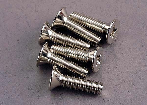 3167 - Traxxas Screws, 4x15mm countersunk machine (6)