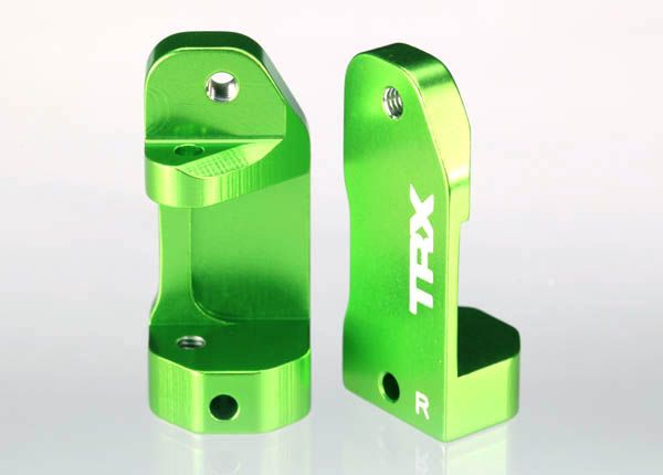 3632G - Traxxas Caster blocks, 30-degree, green-anodized 6061-T6 aluminum (left & right)/ suspension screw pin (2)