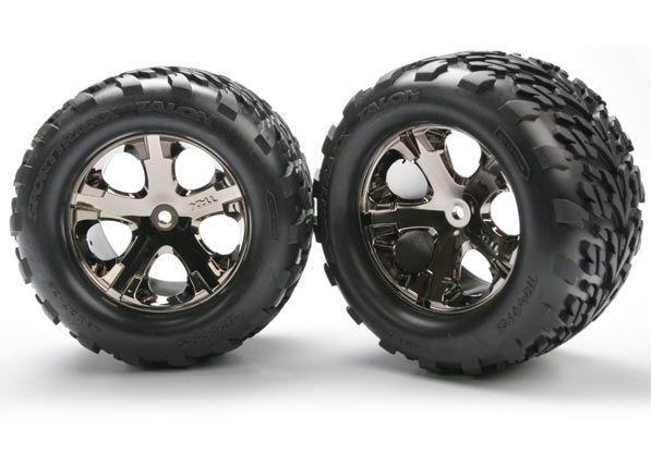 3668A - Traxxas Tires & Wheels All Star Black 2.8" /Talon