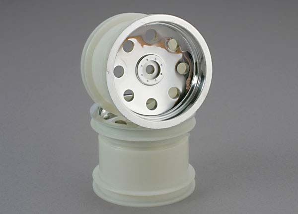 3672 Traxxas 2.2" Chrome Wheels Rear
