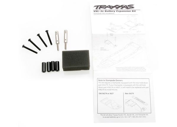 3725X Traxxas Battery expansion kit (allows for installation of taller multi-cell battery packs)