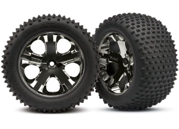 3770A Traxxas Tires & Wheels Assembled All Star Black Chrome/Alias
