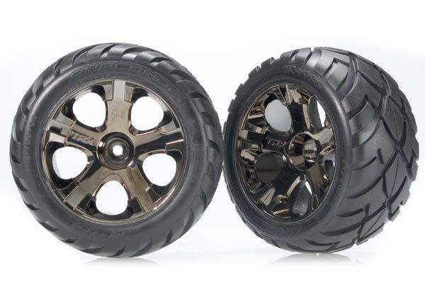 3776A - Tires & wheels, assembled, glued (All-Star black chrome wheels