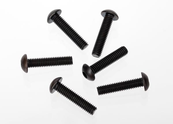 3929 - Traxxas Screws, 4x18mm button-head machine (hex drive) (6)