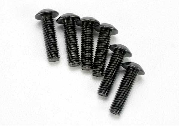 3938 - Traxxas Screws, 4x14mm button-head machine (hex drive) (6)