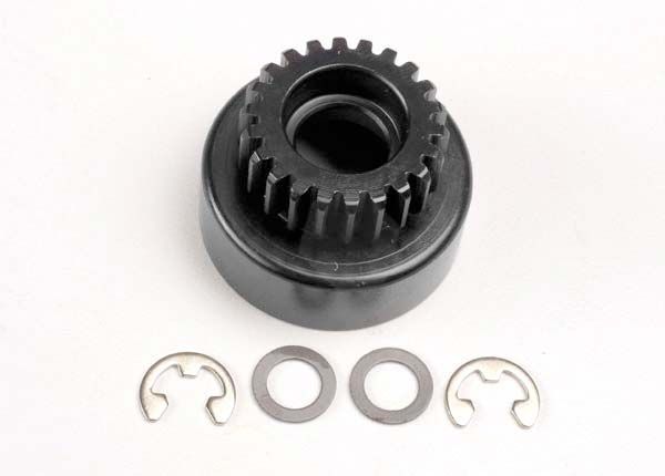 4122 - Traxxas Clutch bell, (22-tooth) / 5x8x0.5mm fiber washer (2) / 5mm E-clip (requires #4611-ball bearings, 5x11x4mm (2))