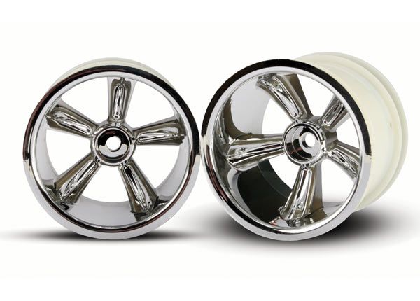 4172 - TRX Pro-Star chrome wheels (2) (rear) (for 2.2' tires)