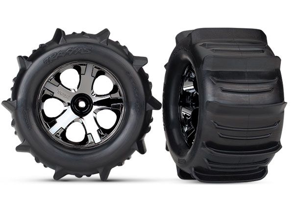 4175 Tires & Wheels assembled 2.8" Paddle Tires and foams