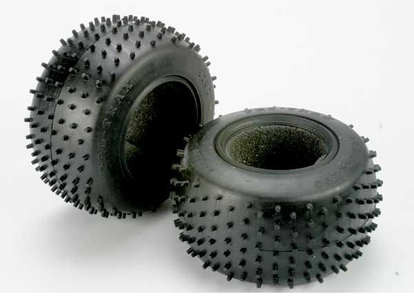 4790R - Tires, Pro-Trax spiked 2.2' (soft-compound)(rear) (2)/ foam inserts (2)