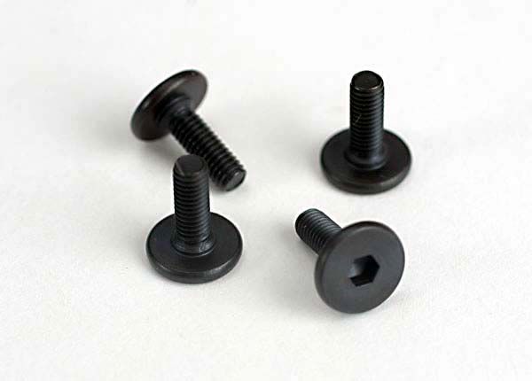 4859 - Traxxas Screws, 3x10mm flat-head machine (hex drive) (4)
