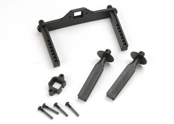 4914R Traxxas Body mount posts, front (2)/ body mount, rear/ body mount screw pins (4)