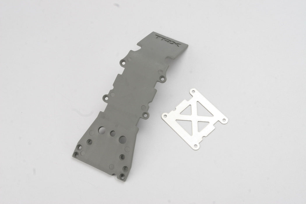 4937A - Skidplate, front plastic (grey)/ stainless steel plate