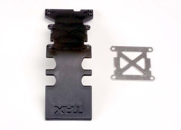 4938 - Skidplate, rear plastic (black)/ stainless steel plate