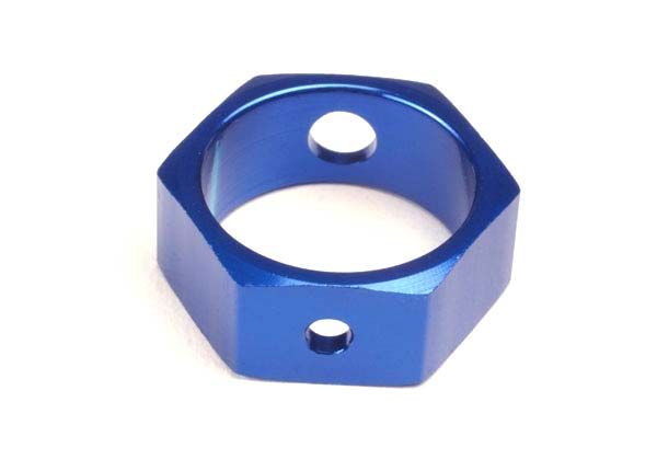 4966X - Brake adapter, hex aluminum (blue) (use with HD shafts)