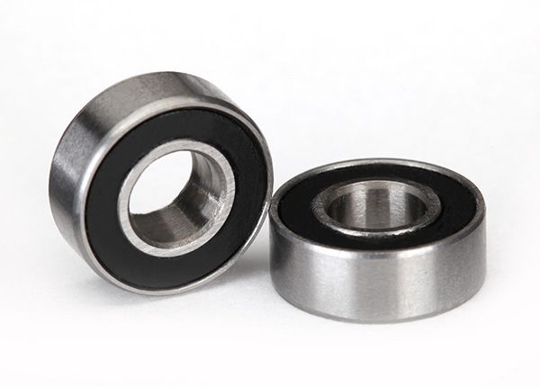 5116A Traxxas Ball Bearings, black rubber sealed