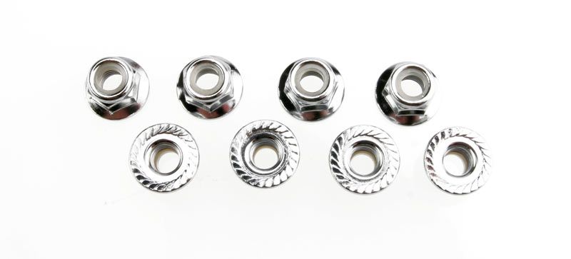 5147X Traxxas Nuts, 5mm flanged nylon locking (steel, serrated) (8)