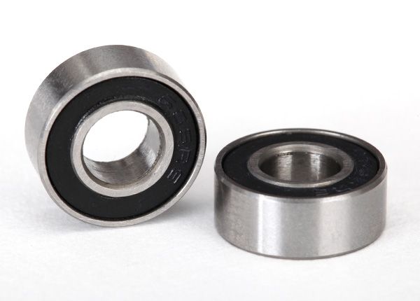 5180A Ball bearings, black rubber sealed (6x13x5mm) (2)