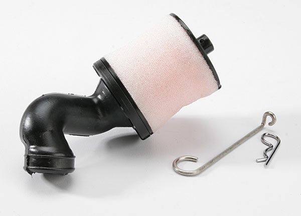5266 - Air filter body (high-volume)/ filter support/ cap/ foam filter, pre-filter/ air filter base (angled)/wire mount/hardware (1 each) (TRX 2.5, 2.5R, 3.3)