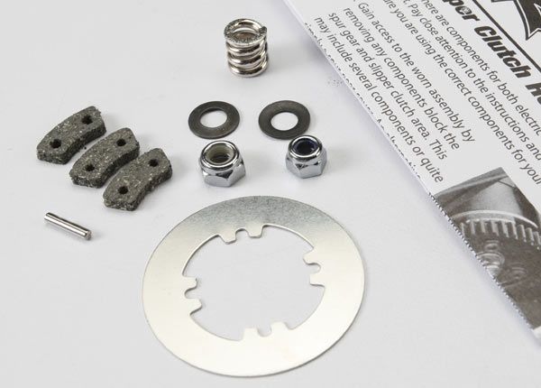 5352X - Rebuild kit, slipper clutch (steel disc/ friction pads (3)/ spring (2)/ 2x9.8mm pin/ 5x8mm MW/ 5.0mm NL (1)/ 4.0mm NL (1))