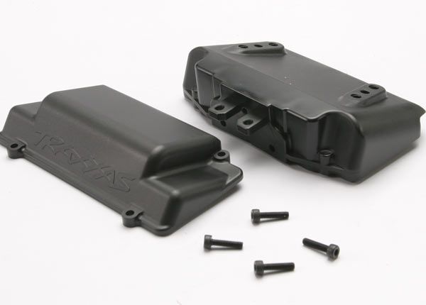 5515X - Battery Box, bumper (rear) (includes battery case with bosses for wheelie bar, cover, and foam pad)