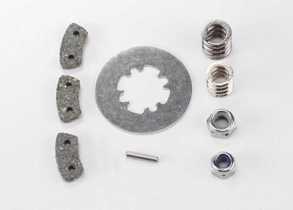 5552A Traxxas - Rebuild kit, slipper clutch (steel disc/ friction pads (3)/ spring (2)/ pin/ 4.0mm