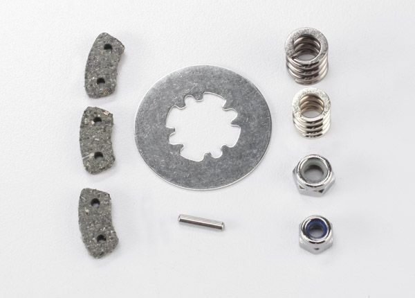 5552X Traxxas - Rebuild kit, slipper clutch (steel disc/ friction pads (3)/ spring (2)/ pin/ 4.0mm