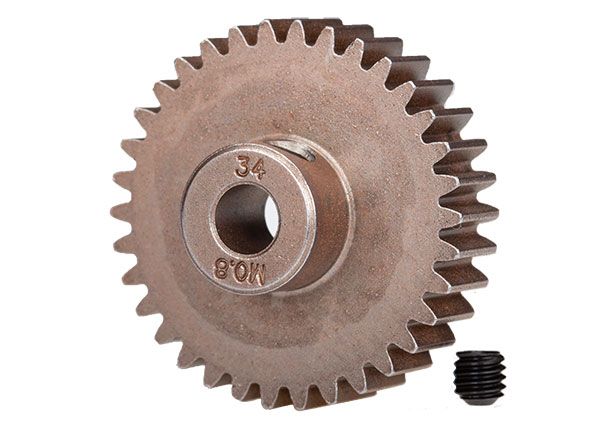 5639 - Gear, 34-T pinion (0.8 metric pitch, compatible with 32-pitch) (fits 5mm shaft) / set screw