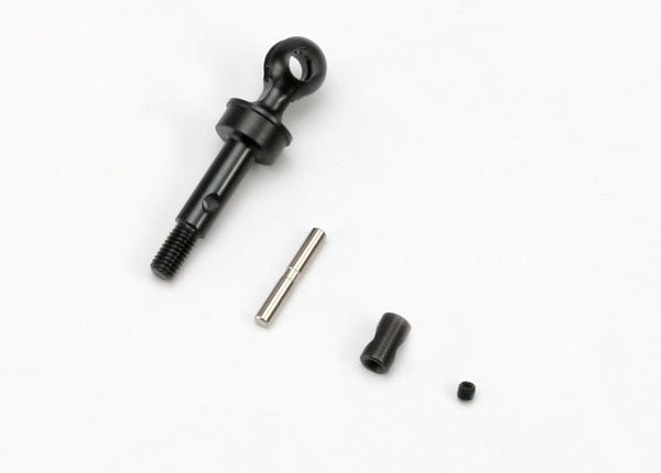5654 - Traxxas Stub axle, CV style (machined steel) (1)/ cross pin (1)/ drive pin (1)